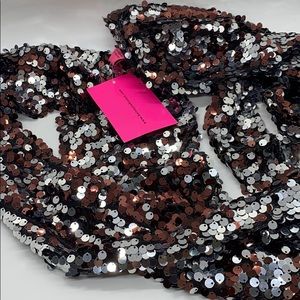 Festive Sequin Betsey Johnson Infinity Scarf